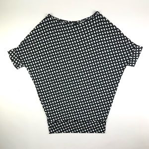 Venere Black & White Slouchy Dolman Sleeve Dress